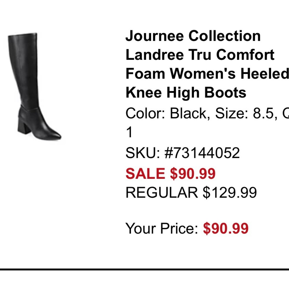 Journee Collection Landree Tru Comfort Foam Women's Heeled Knee High Boots